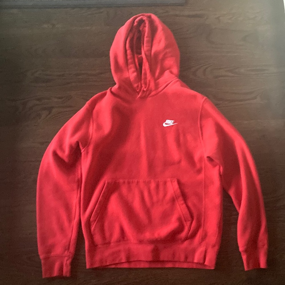 Red Nike hoodie